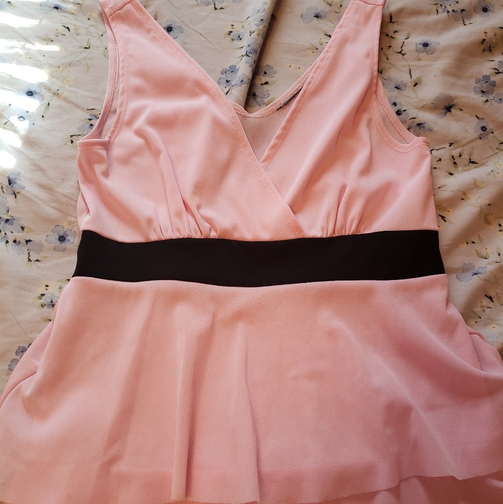 Rue21 pink ruffle shirt